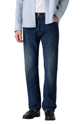 Pánské džíny LEVI'S 501 tmavě modré-seprané