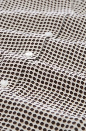 Dámská halenka TOM TAILOR s dlouhým rukávem hnědá,bílá - 38