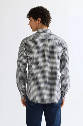 Pánská košile WRANGLER dlouhý rukáv modro-bílá