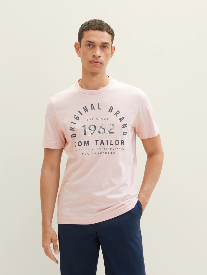 Pánské tričko Tom Tailor  růžové