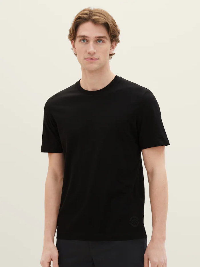 Pánské tričko 2-PACK Tom Tailor  černé