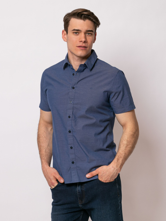 Pánská košile s krátkým rukávem  HEAVY TOOLS Roller22 modrá