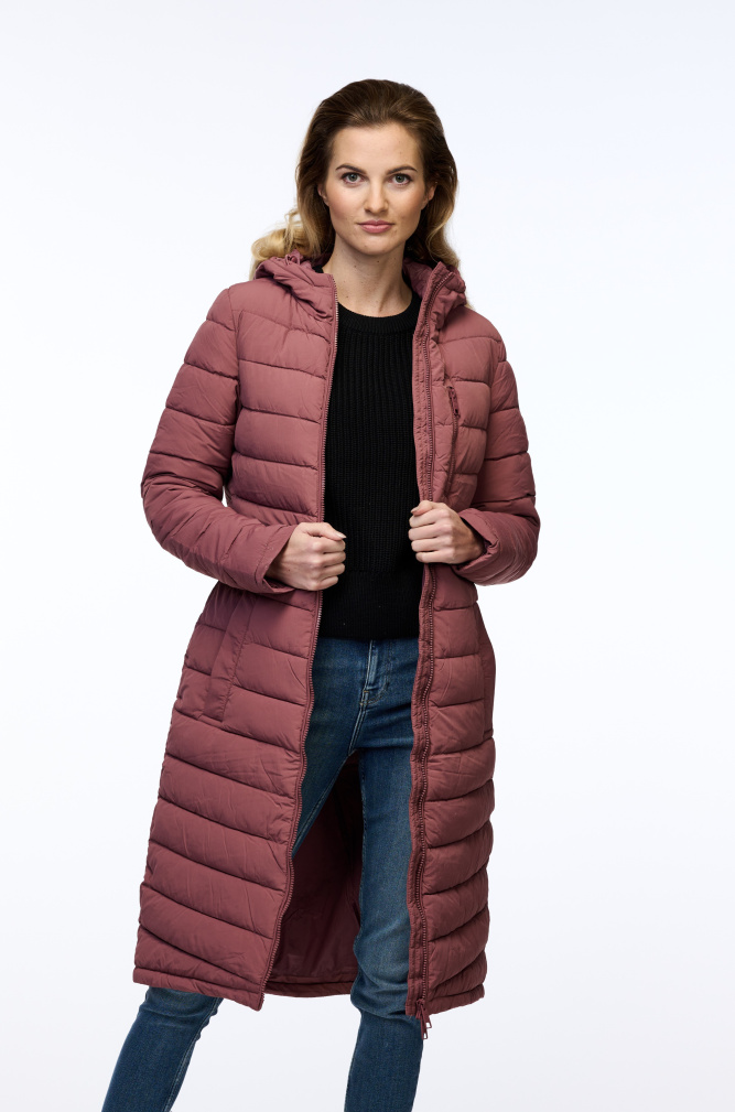 Dámský zimní kabát NEW VIEW růžový