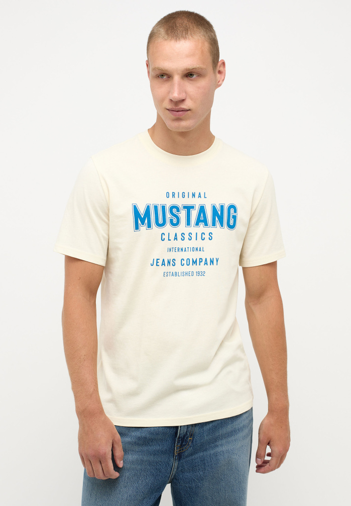 Pánské tričko Mustang béžové