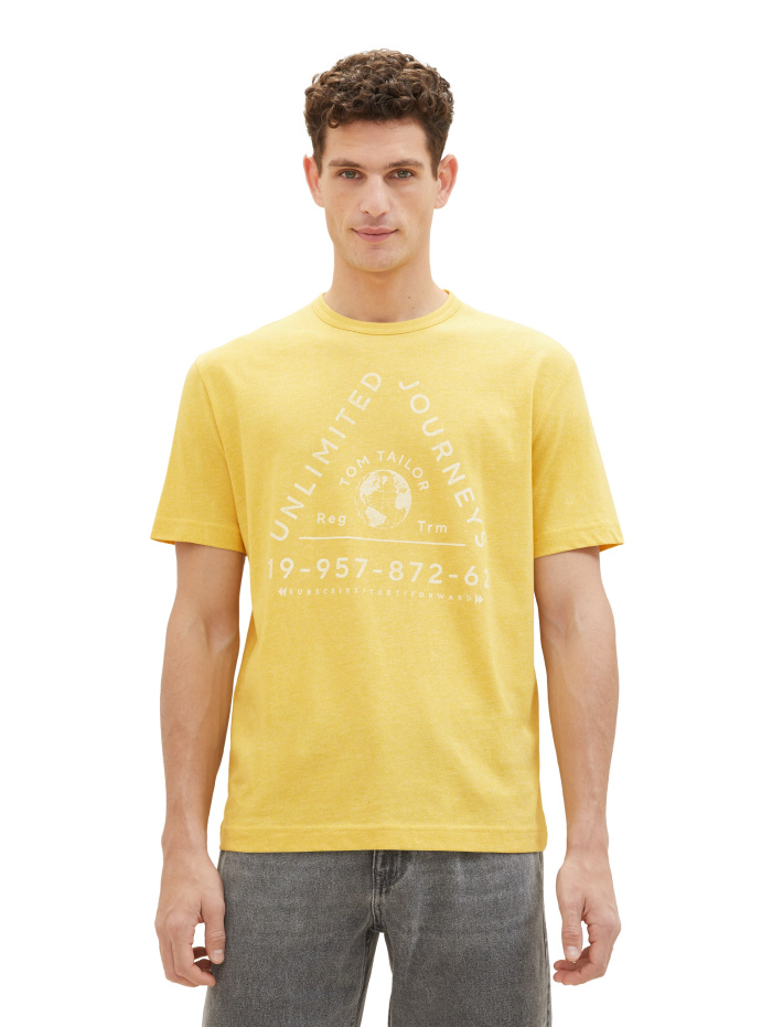 Pánské tričko TOM TAILOR žluté