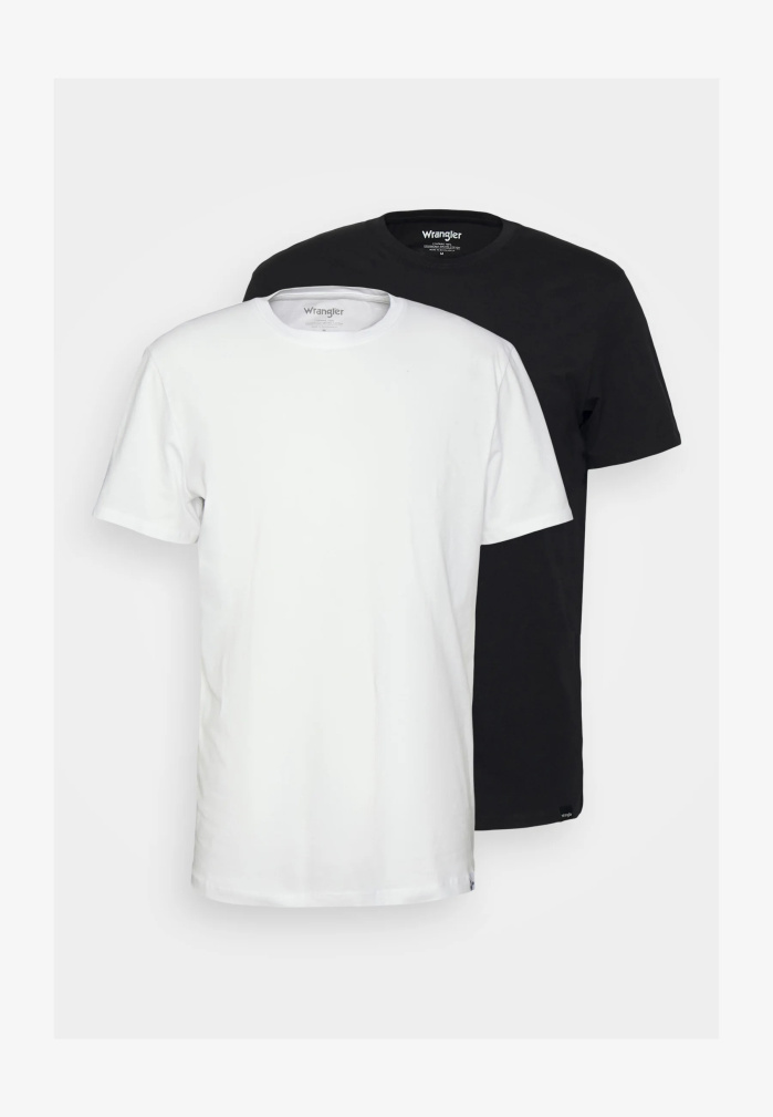 Pánské tričko k.r. WRANGLER černé, bílé