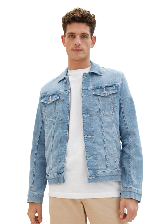 Pánská džínová bunda TOM TAILOR světle modrá-sepraná