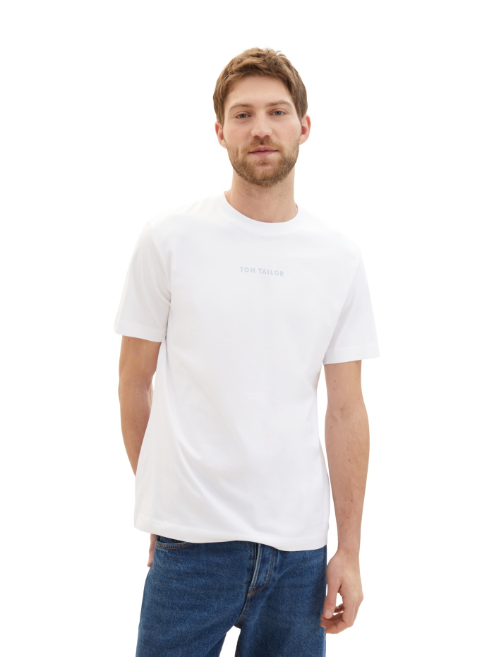 Pánské tričko k.r. TOM TAILOR bílé