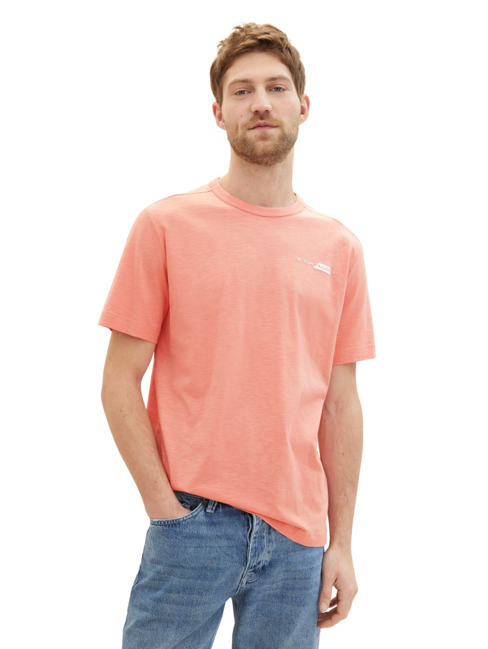 Pánské tričko k.r. TOM TAILOR oranžové