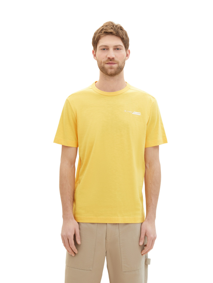 Pánské tričko k.r. TOM TAILOR žluté