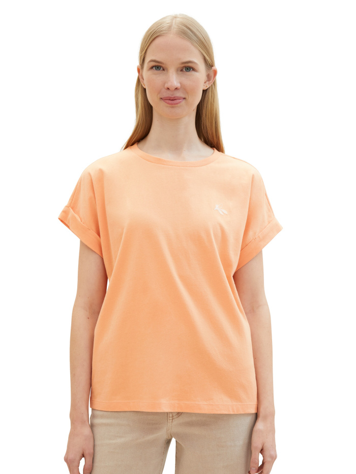 Dámské tričko k.r. TOM TAILOR oranžové