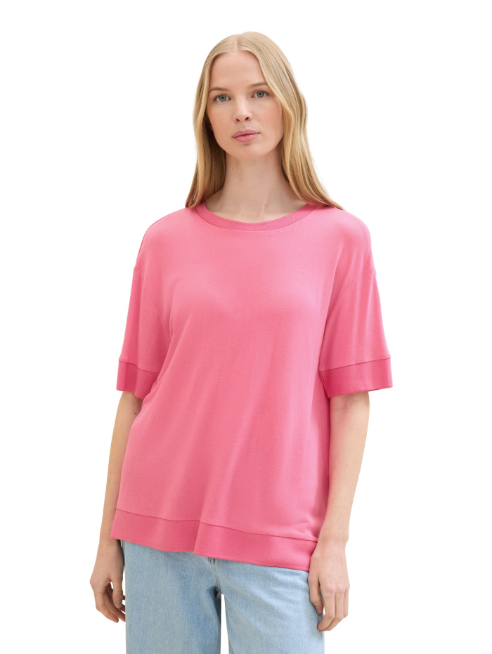 Dámské tričko k.r. TOM TAILOR růžové