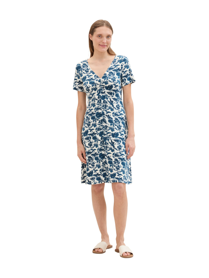 Dámské letní šaty TOM TAILOR modro-bílé