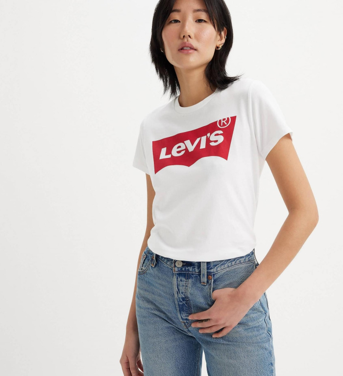 Dámské tričko k.r. LEVI'S bílé