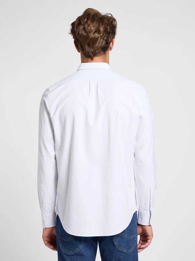 Pánská košile  LEE Patch dlouhý rukáv Shirt bílá