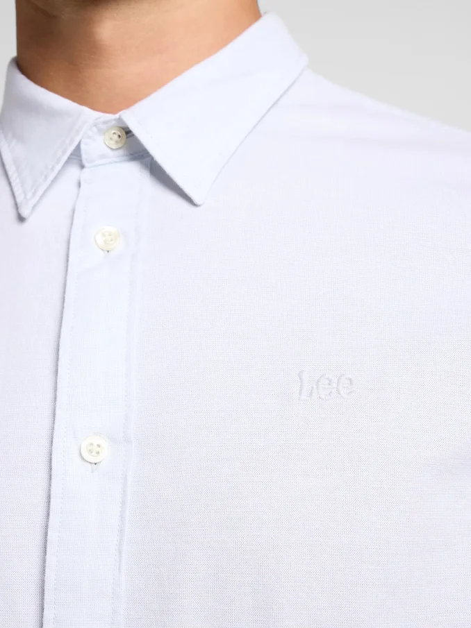 Pánská košile  LEE Patch dlouhý rukáv Shirt bílá