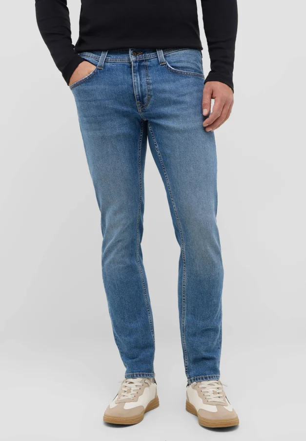 Pánské džíny MUSTANG Oregon Slim klasicky modré-seprané - 32/32