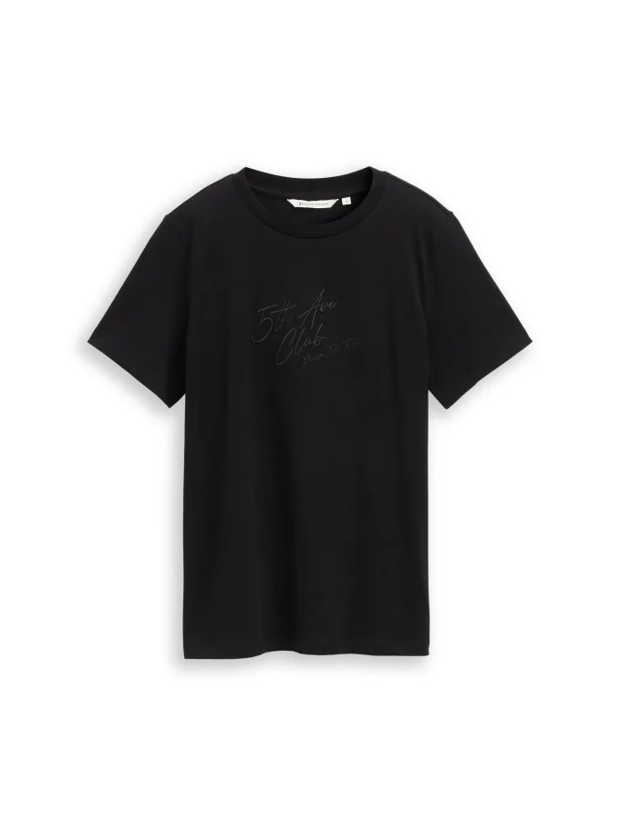 Dámské tričko TOM TAILOR černé - XL