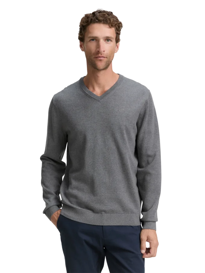 Pánský svetr TOM TAILOR šedý - XXL