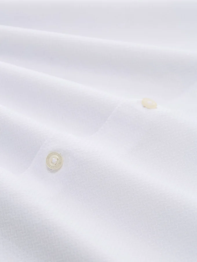 Pánská košile TOM TAILOR dlouhý rukáv bílá - 3XL
