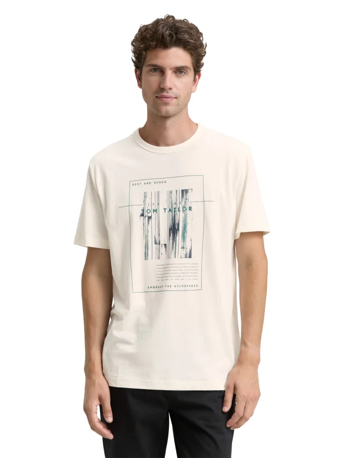 Pánské tričko TOM TAILOR bílé - L