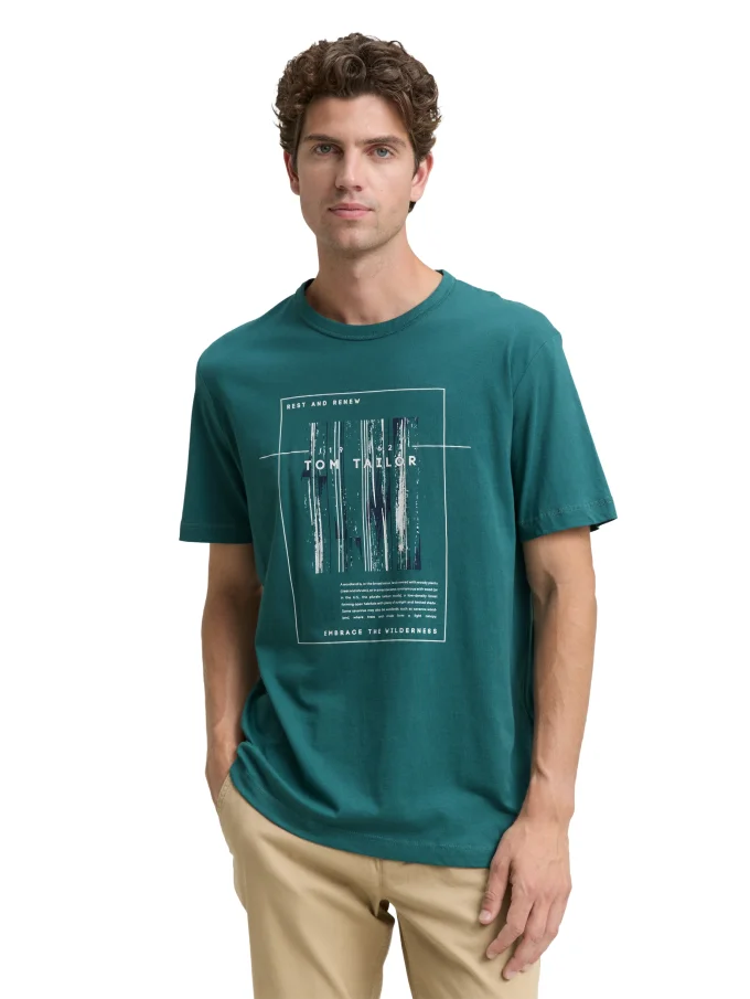 Pánské tričko TOM TAILOR zelené - 3XL
