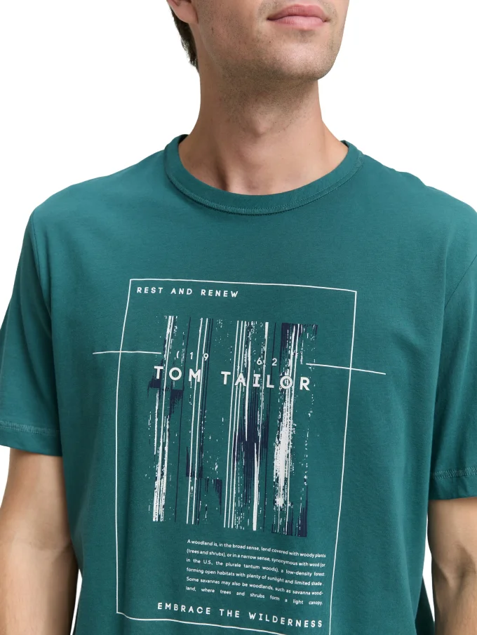 Pánské tričko TOM TAILOR zelené - 3XL
