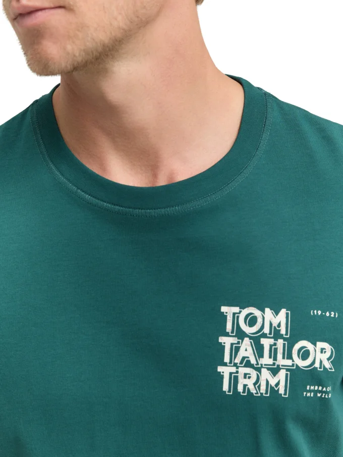 Pánské tričko TOM TAILOR zelené - M