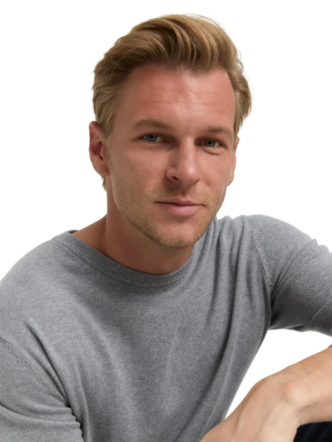 Pánský svetr TOM TAILOR šedý - XXL