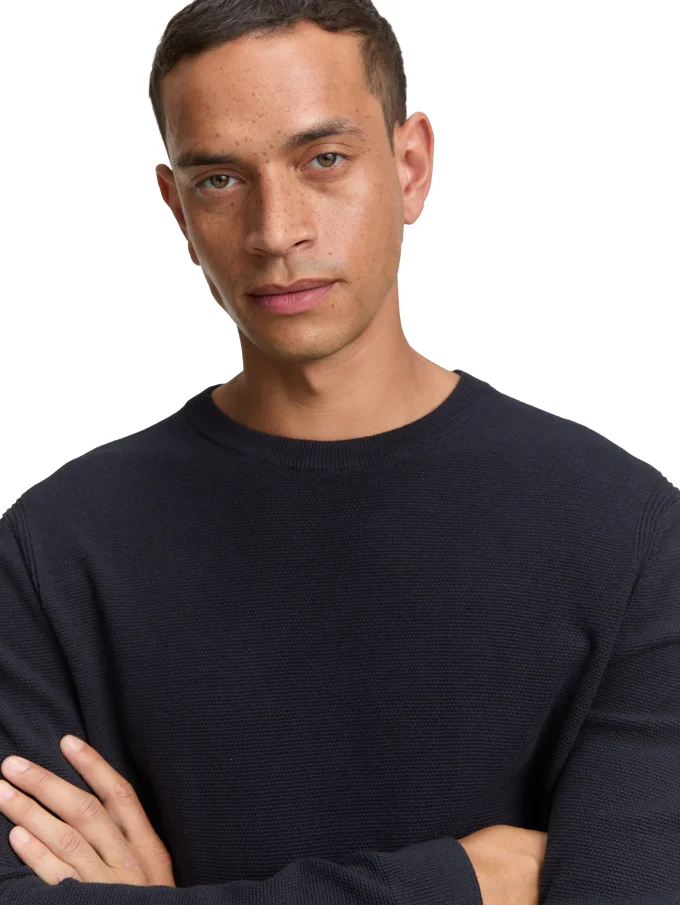 Pánský svetr TOM TAILOR modrý - XXL