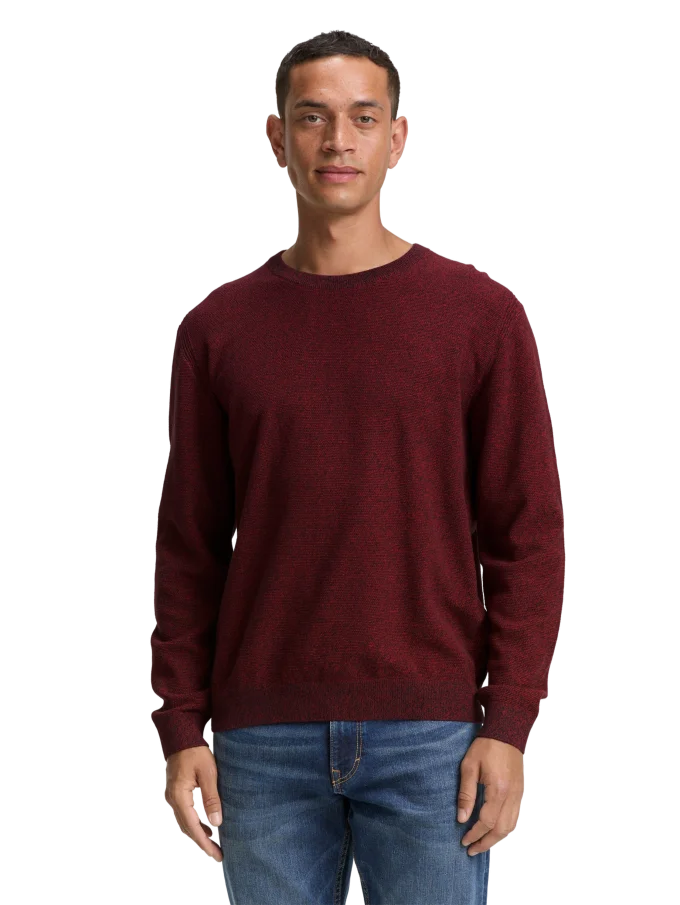 Pánský svetr TOM TAILOR červený - XXL
