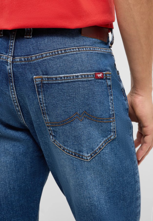 Pánské džíny MUSTANG Oregon Slim klasicky modré-seprané - 32/34
