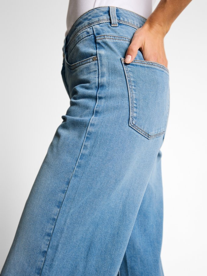 Dámské džíny TOM TAILOR TTNelma culotte světle modré-seprané - 27/28