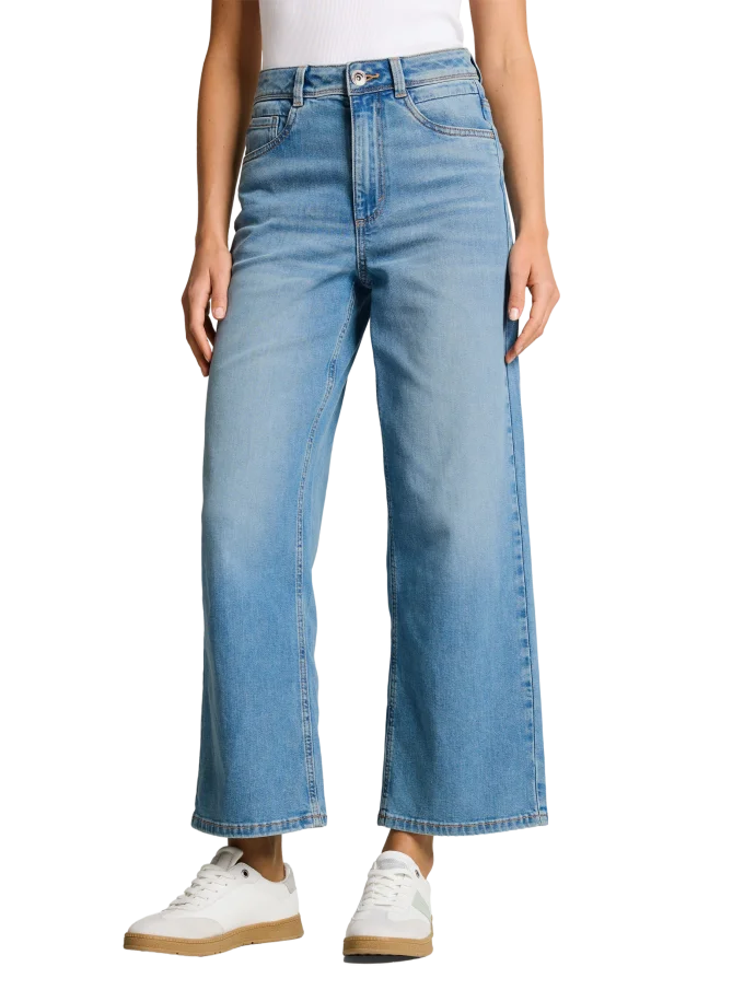 Dámské džíny TOM TAILOR TTNelma culotte světle modré-seprané - 30/28