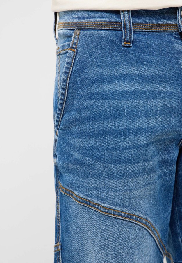 Pánské džínové kraťasy MUSTANG Freemont Shorts klasicky modré-seprané - 33