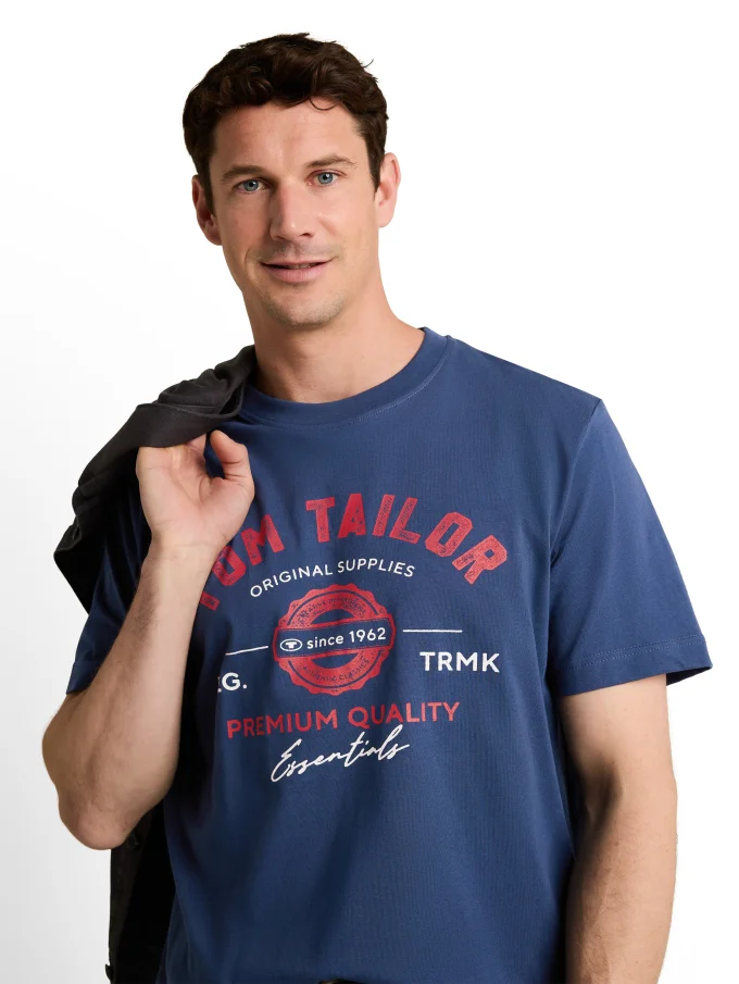 Pánské tričko TOM TAILOR modré - L
