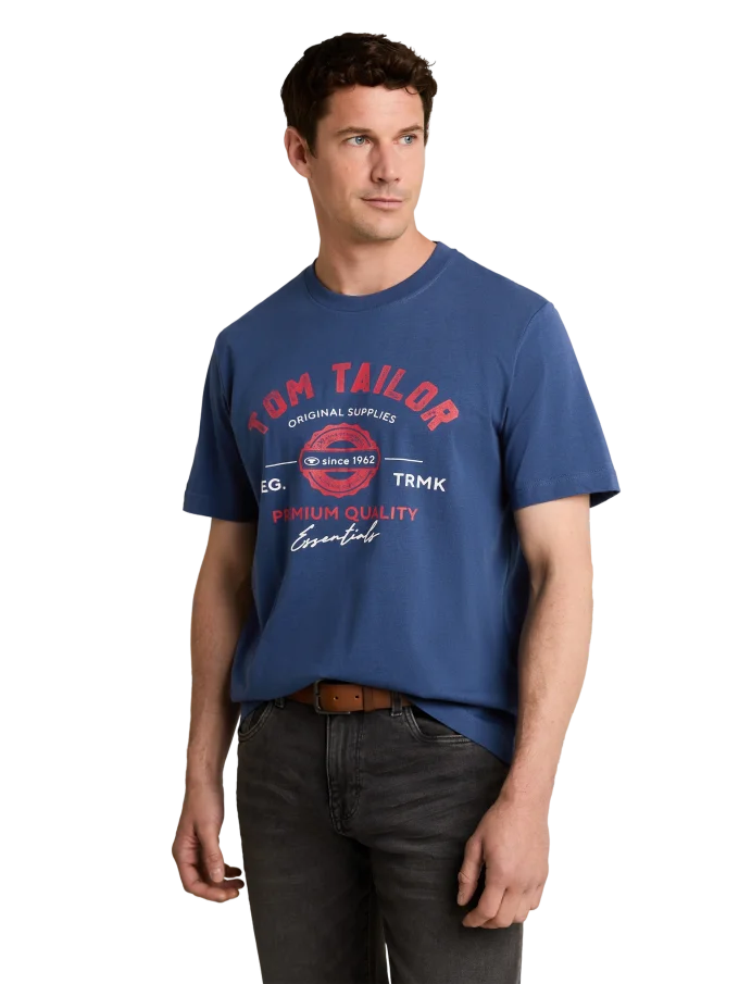 Pánské tričko TOM TAILOR modré - L