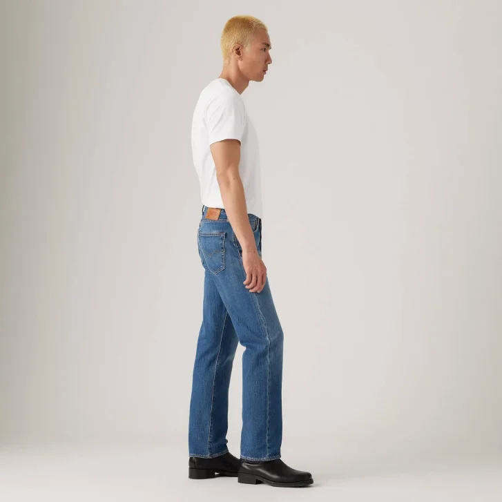 Pánské džíny LEVI'S 501 klasicky modré-seprané