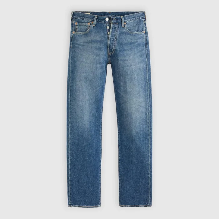 Pánské džíny LEVI'S 501 klasicky modré-seprané