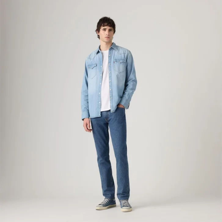 Pánské džíny LEVI'S 511 klasicky modré-seprané