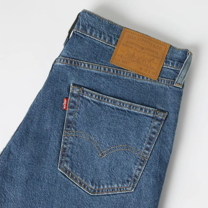 Pánské džíny LEVI'S 511 klasicky modré-seprané
