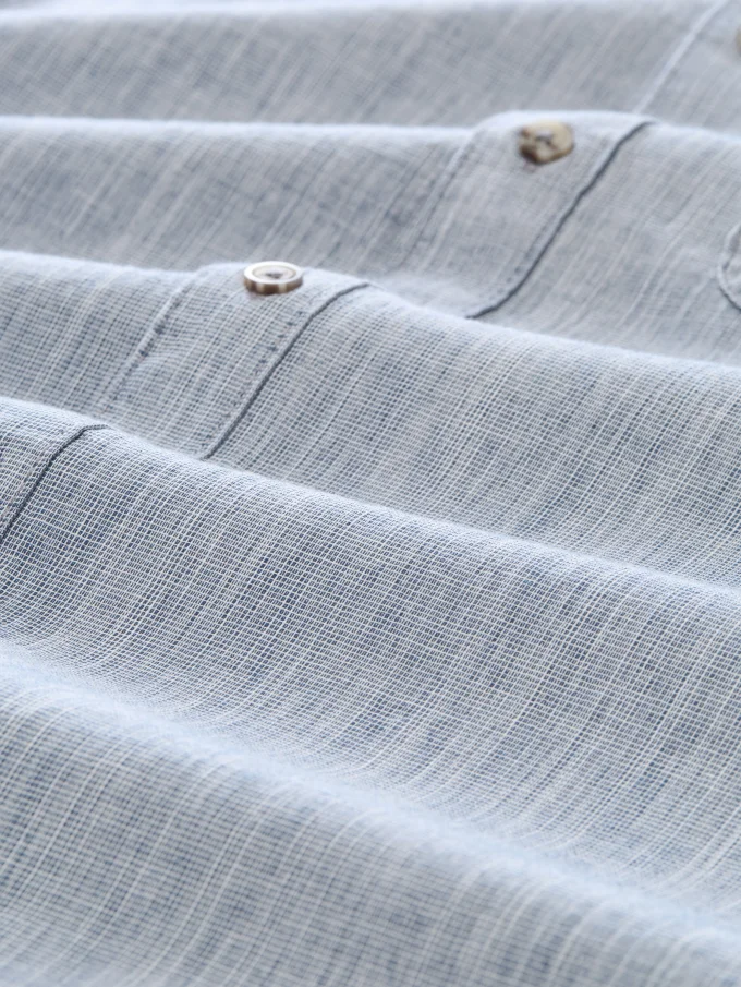 Pánská košile TOM TAILOR dlouhý rukáv modrá - 3XL