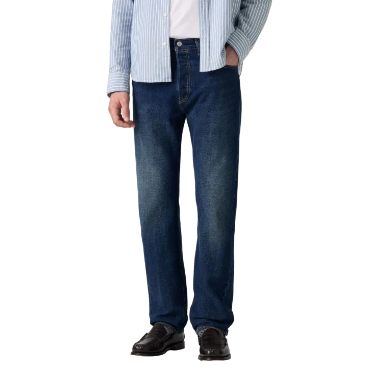 Pánské džíny LEVI'S 501 tmavě modré-seprané
