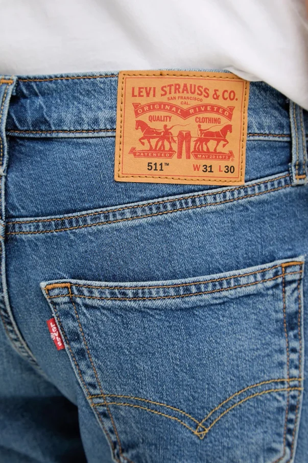 Pánské džíny LEVI'S 511 klasicky modré-seprané