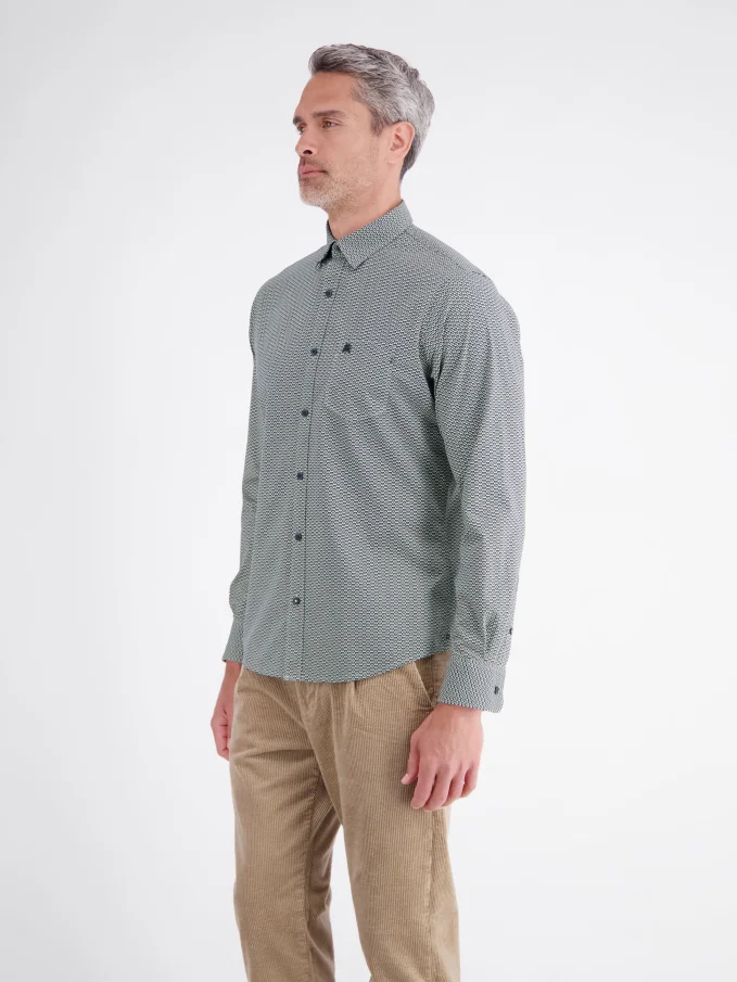 Pánská košile LERROS dlouhý rukáv šedá - 3XL