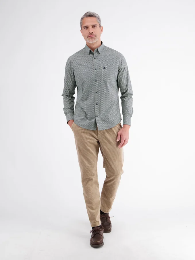 Pánská košile LERROS dlouhý rukáv šedá - 3XL